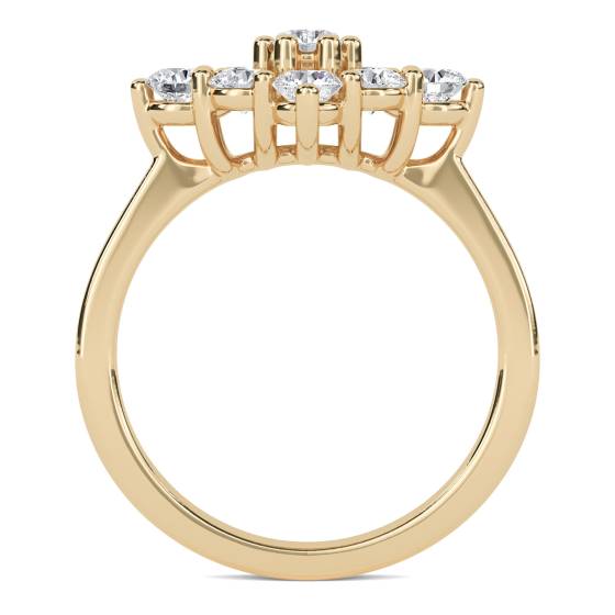 Round Diamond Cluster Ring