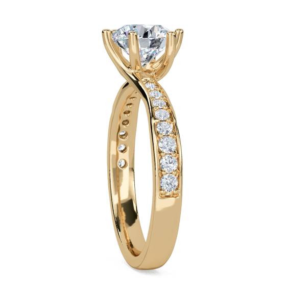 Shoulder Set Diamond Engagement Ring
