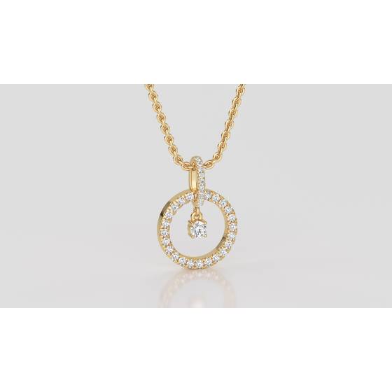Round Diamond Designer Pendant
