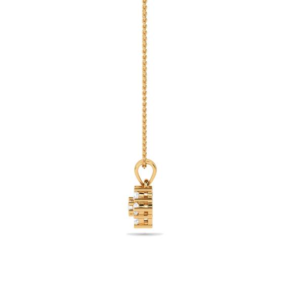 Round Diamond Cluster Flower Pendant