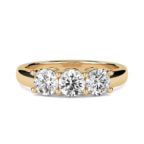 Traditional Round Diamond Trilogy Ring