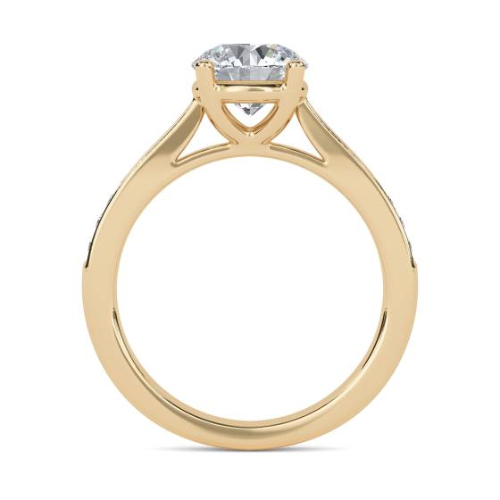 Round Diamond Shoulder Set Ring
