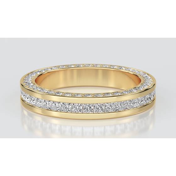 Princess and Round Diamond Full Eternity Ring