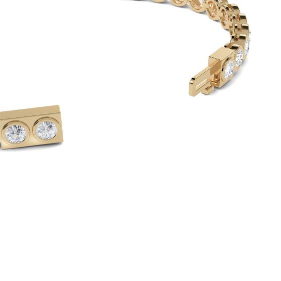 Unique Round Diamond Bezel Set Tennis Bracelet