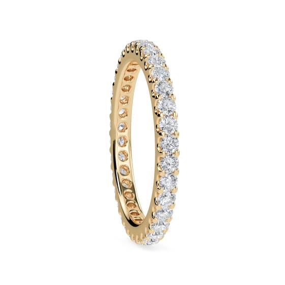 0.75ct VS/E-F Round Natural Diamond Eternity Ring