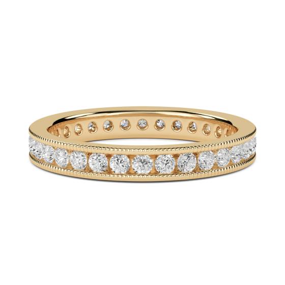 0.53ct VS/E-F Round Natural Diamond Full Eternity Ring