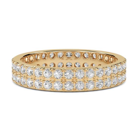 1.00ct Double Row Round Diamond Full Eternity Ring