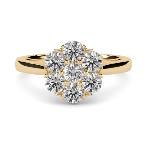 Round Diamond Cluster Ring