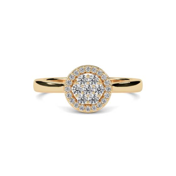 0.25ct Elegant Round Diamond Cluster Ring
