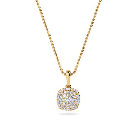 Round Diamond Cluster Pendant