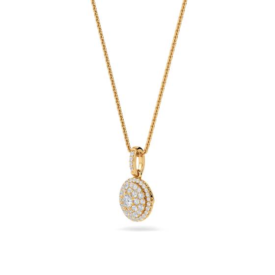 Round Diamond Cluster Pendant