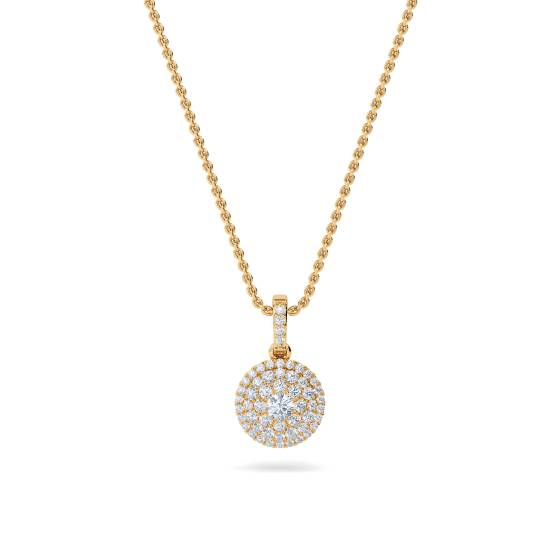 Round Diamond Cluster Pendant