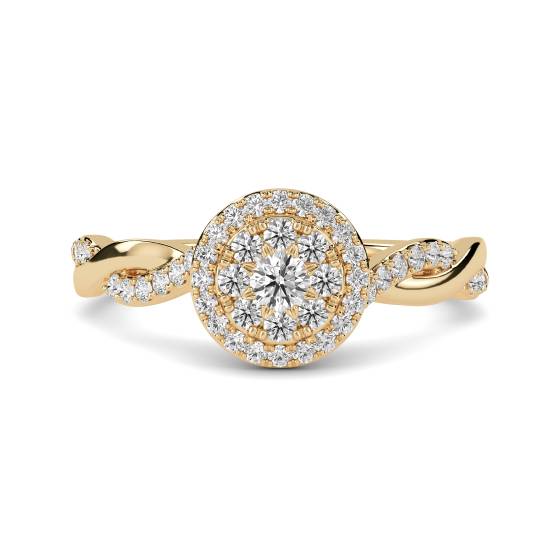 Round Diamond Cluster Ring