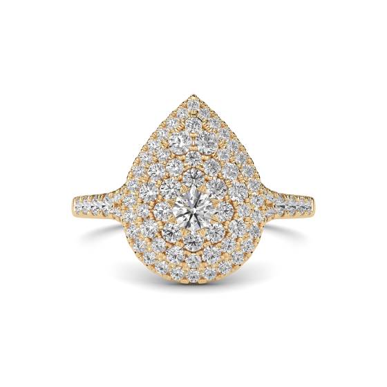 Round Diamond Cluster Ring