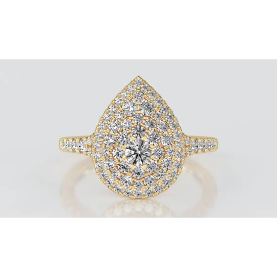 Round Diamond Cluster Ring