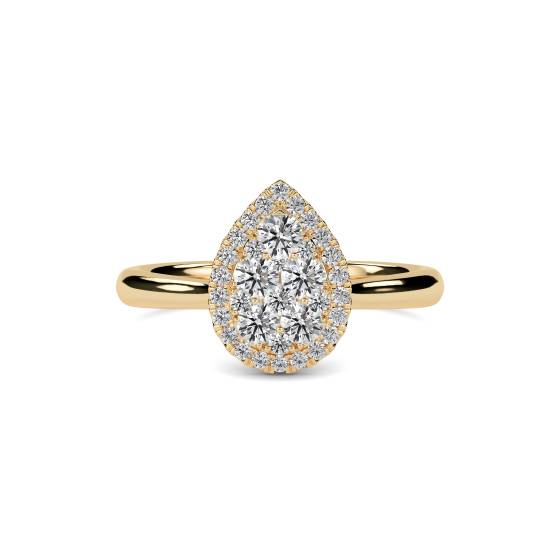 0.50ct Elegant Round Diamond Cluster Ring