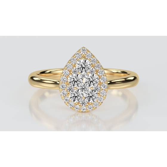 0.50ct Elegant Round Diamond Cluster Ring