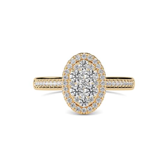 0.50ct Elegant Round Diamond Cluster Ring