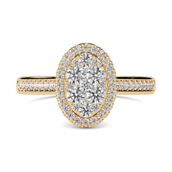 0.50ct Elegant Round Diamond Cluster Ring