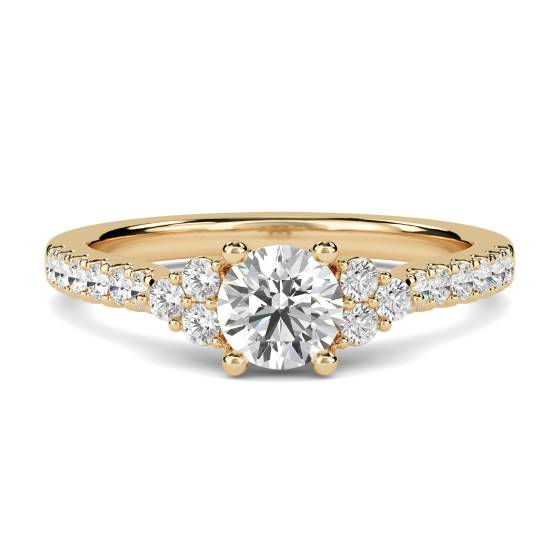0.80ct SI/H Round Diamond Cluster Ring