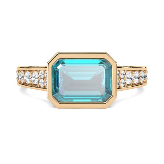 2.30ct Aquamarine Bezel Set Ring