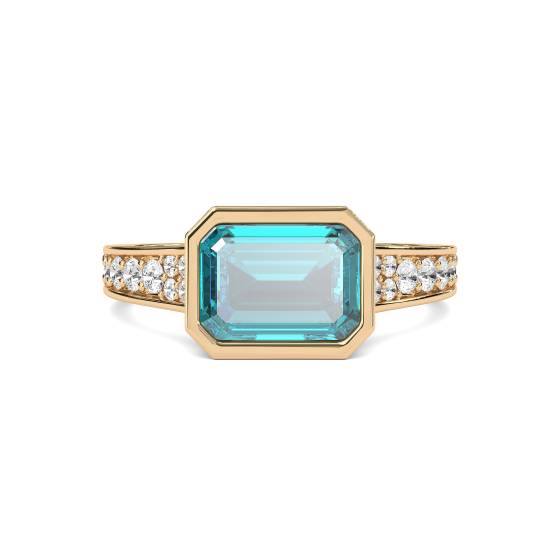 2.30ct Aquamarine Bezel Set Ring