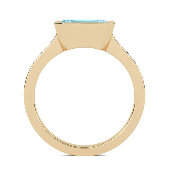 2.30ct Aquamarine Bezel Set Ring