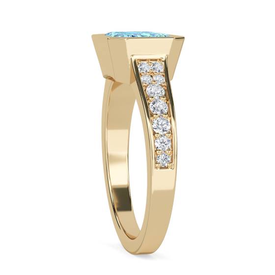 2.30ct Aquamarine Bezel Set Ring