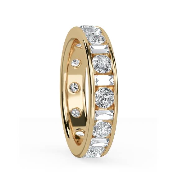 2.00ct Round and Baguette Diamond Full Eternity Ring