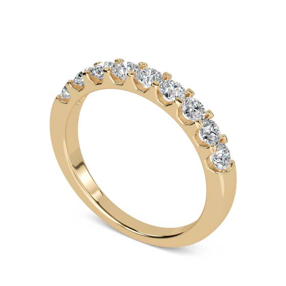 0.70ct Round Diamond Hald Eternity Ring