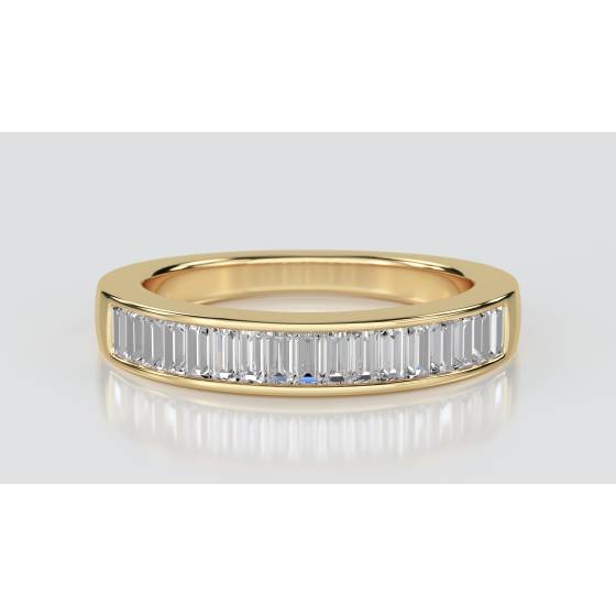 4mm Elegant Baguette Diamond Eternity Ring