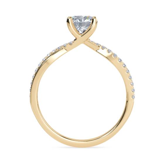 Infinity Round Shoulder Set Diamond Engagement Ring