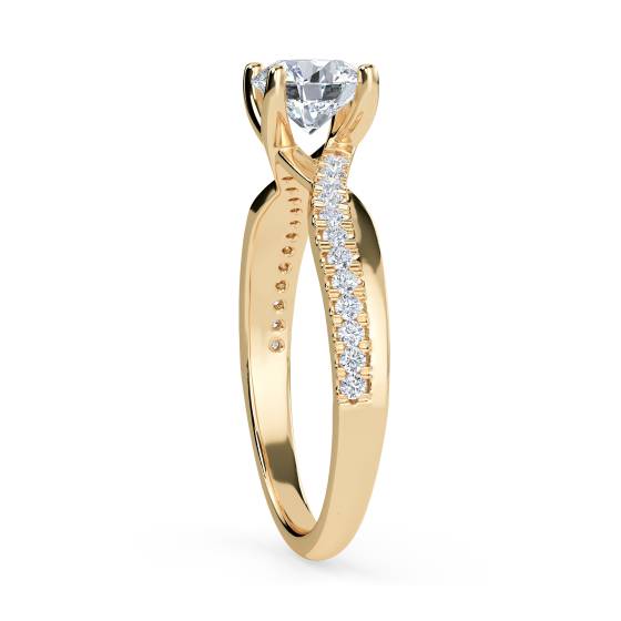 Infinity Round Shoulder Set Diamond Engagement Ring