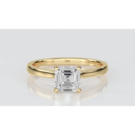 Asscher Diamond Engagement Ring