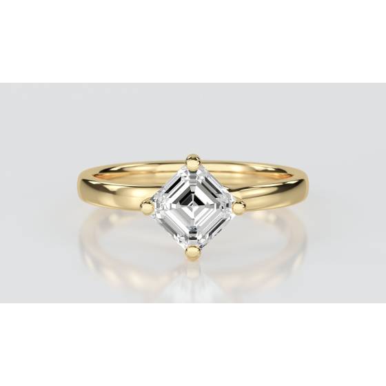 Asscher Diamond Engagement Ring