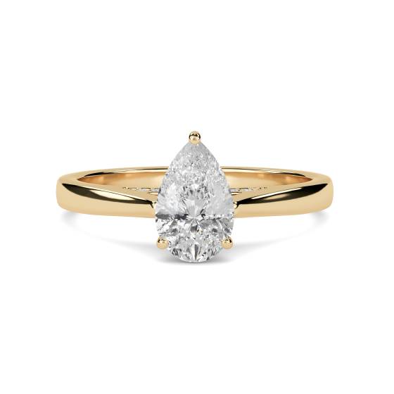Elegant Pear Diamond Engagement Ring