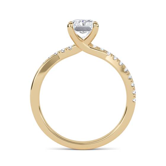 Infinity Radiant Shoulder Set Diamond Engagement Ring