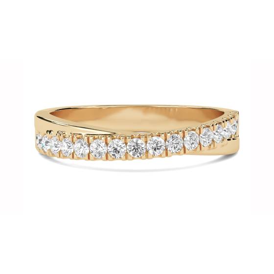 2.5mm Shaped Diamond Wedding Ring